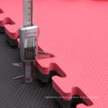 Rojo negro Color Five Strips Grappling EVA Tatami Puzzle Mat